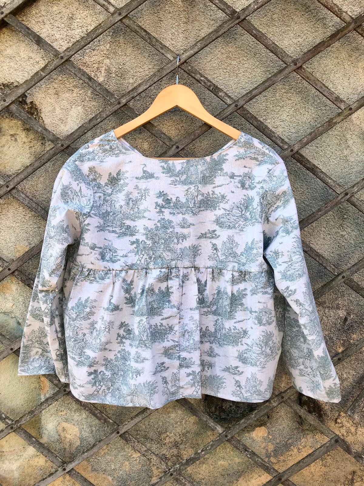 blouse en toile de jouy